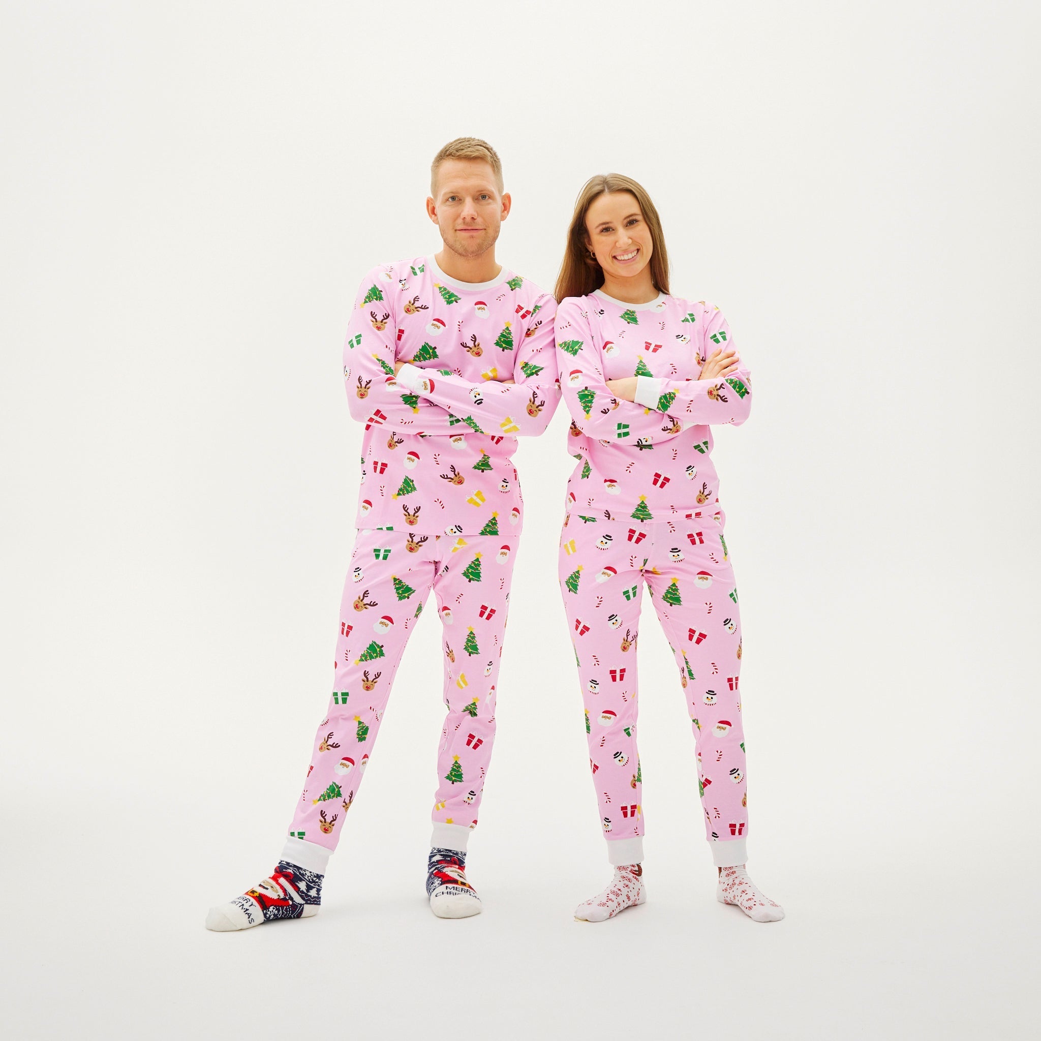 The Pinkish Christmas Pyjamas β Men